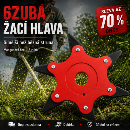 Výkonný ocelový kotouč se 6 zuby – sada s příslušenstvím
