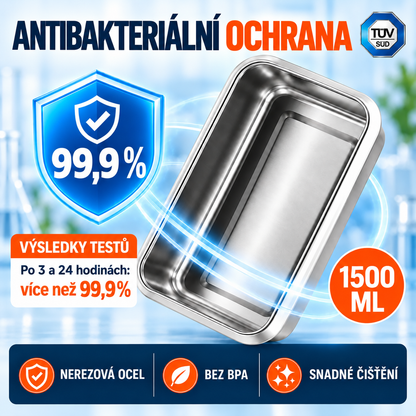 [🎁ZÍSKEJTE 12, ZAPLAŤTE 6] Potravinové Dózy Z Nerezové Oceli 316 ( VELKÁ VELIKOST – 1500 ML)