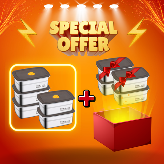 Antibakteriální Vakuová Nádoba Na Potraviny Z Nerezové Oceli, Velká Velikost 1500ml (19 x 14 x 8 cm)