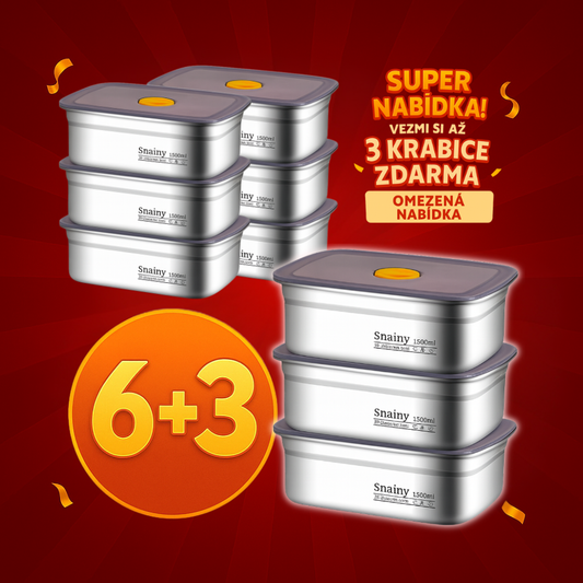 🇨🇿 (6+3 ZDARMA) Velká vakuová nádoba z nerezové oceli 316 německé kvality – 1500 ml